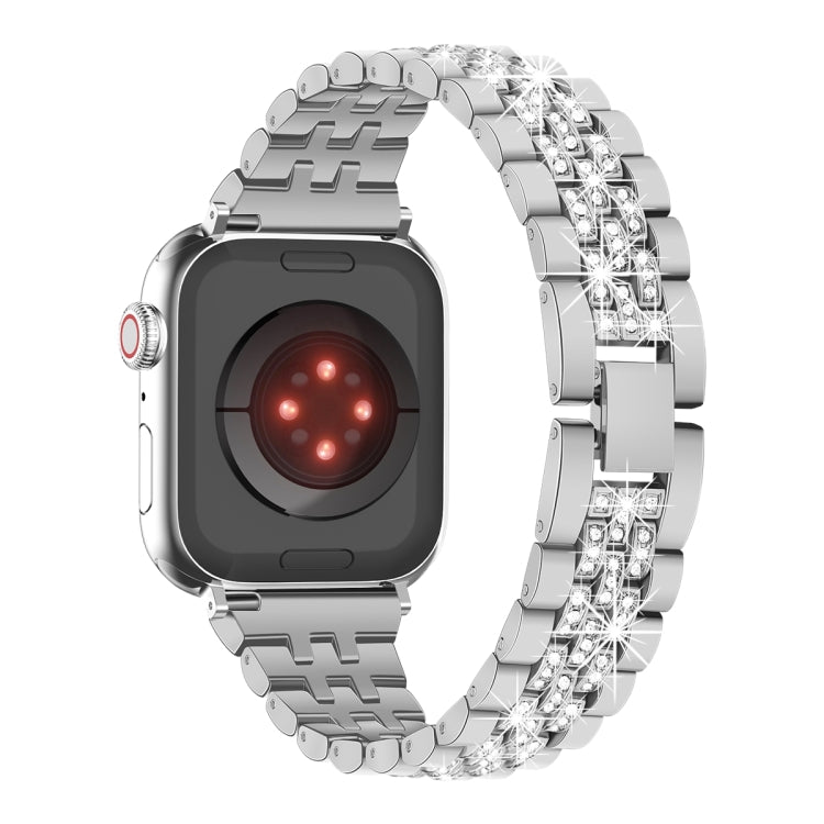 For Apple Watch SE 44mm Bling Diamond Chain Metal Watch Band
