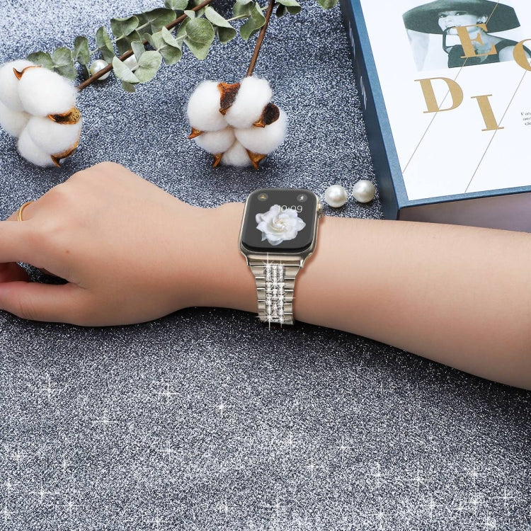 For Apple Watch Series 5 44mm Bling Diamond Chain Metal Watch Band