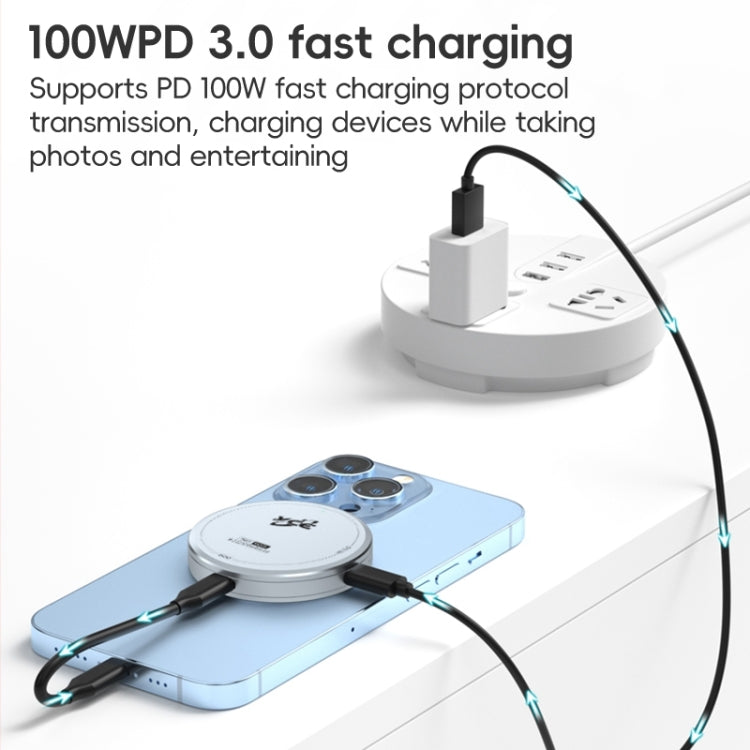 YCE-V195C USB-C / Type-C to M.2 NVMe + PD 3.0 Magnetic Hard Drive Enclosure - Grey