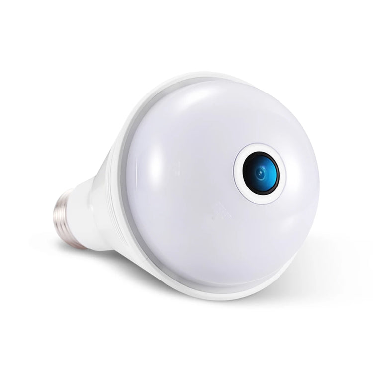 B13-Y 1.3 Million Pixels 360-degrees Panoramic Lighting Monitoring Dual-use Colorful Bluetooth WiFi Network HD Bulb Camera, Support Motion Detection & Two-way voice, Specification:Host+16G Card(White)
