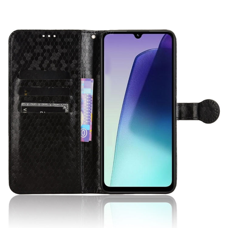For Redmi 14C 4G Honeycomb Dot Texture Leather Phone Case