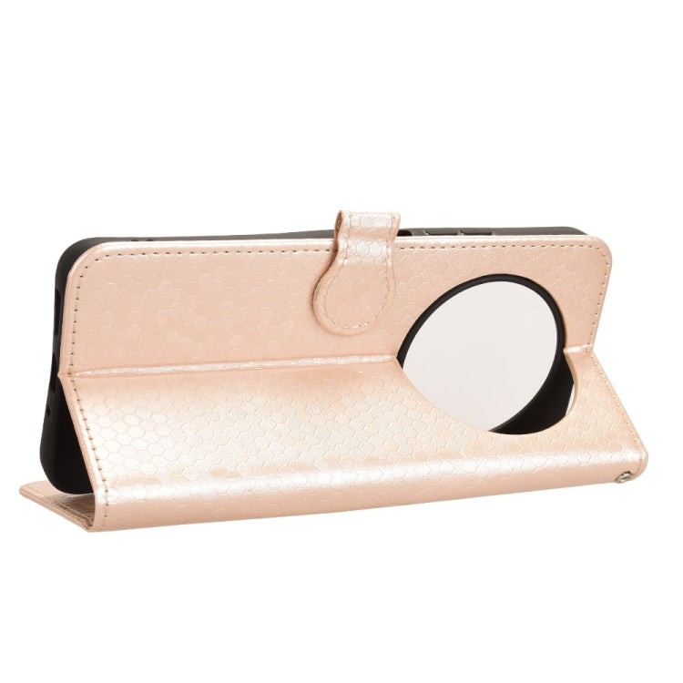 For Redmi 14C 4G Honeycomb Dot Texture Leather Phone Case