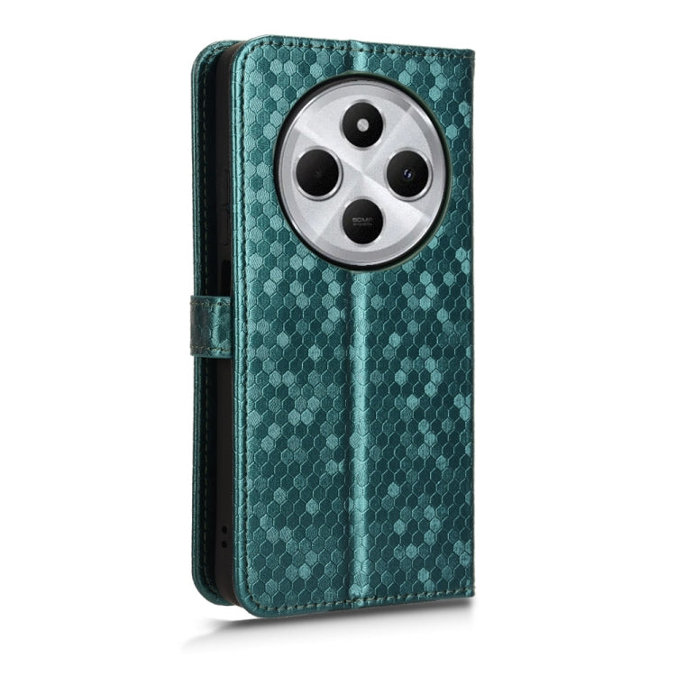 For Redmi 14C 4G Honeycomb Dot Texture Leather Phone Case