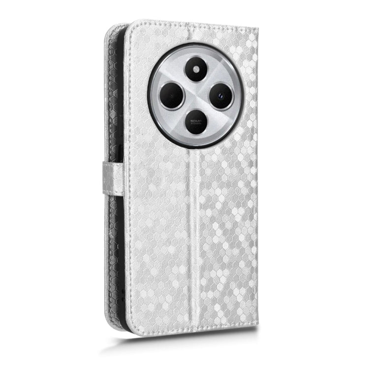 For Redmi 14C 4G Honeycomb Dot Texture Leather Phone Case