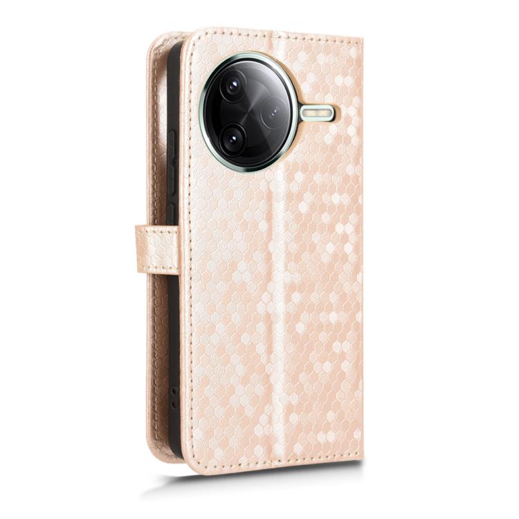 For Redmi K80 / K80 Pro Honeycomb Dot Texture Leather Phone Case