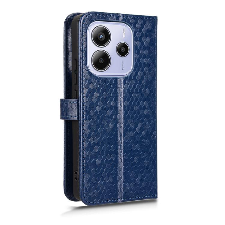 For Redmi Note 14 4G 163.25mm Honeycomb Dot Texture Leather Phone Case