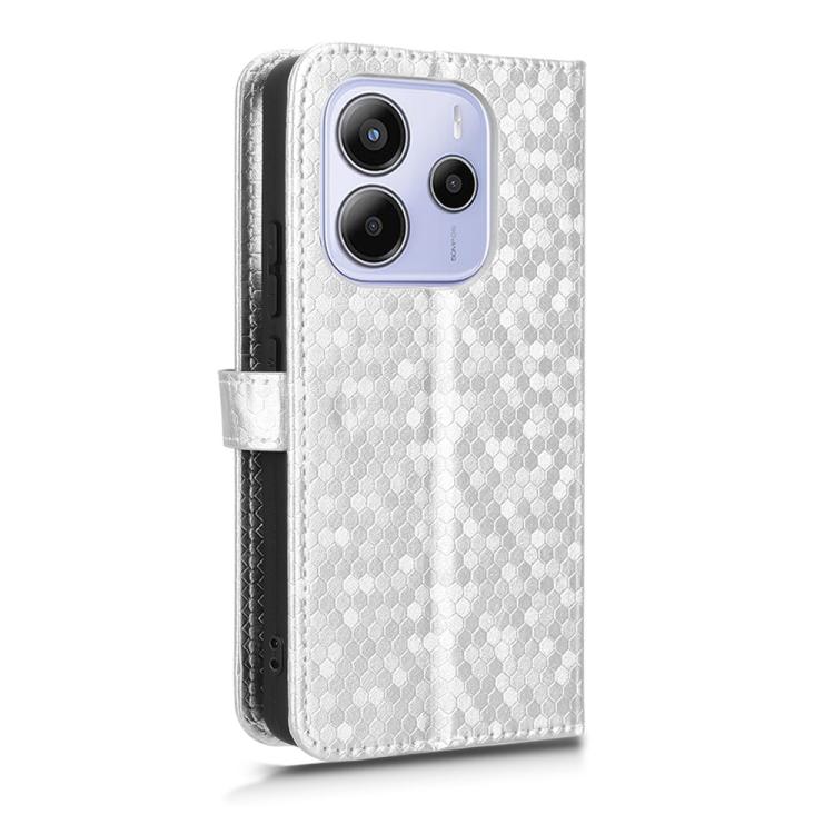 For Redmi Note 14 4G 163.25mm Honeycomb Dot Texture Leather Phone Case