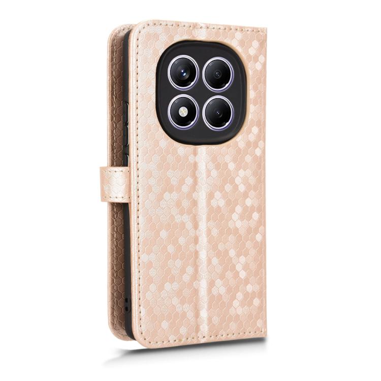For Redmi Note 14 Pro 4G Honeycomb Dot Texture Leather Phone Case