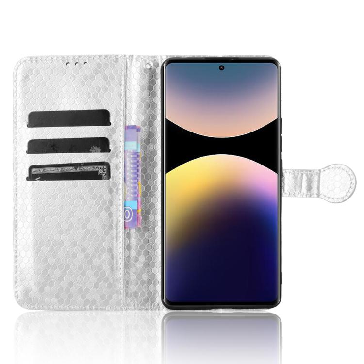 For Redmi Note 14 Pro 4G Honeycomb Dot Texture Leather Phone Case