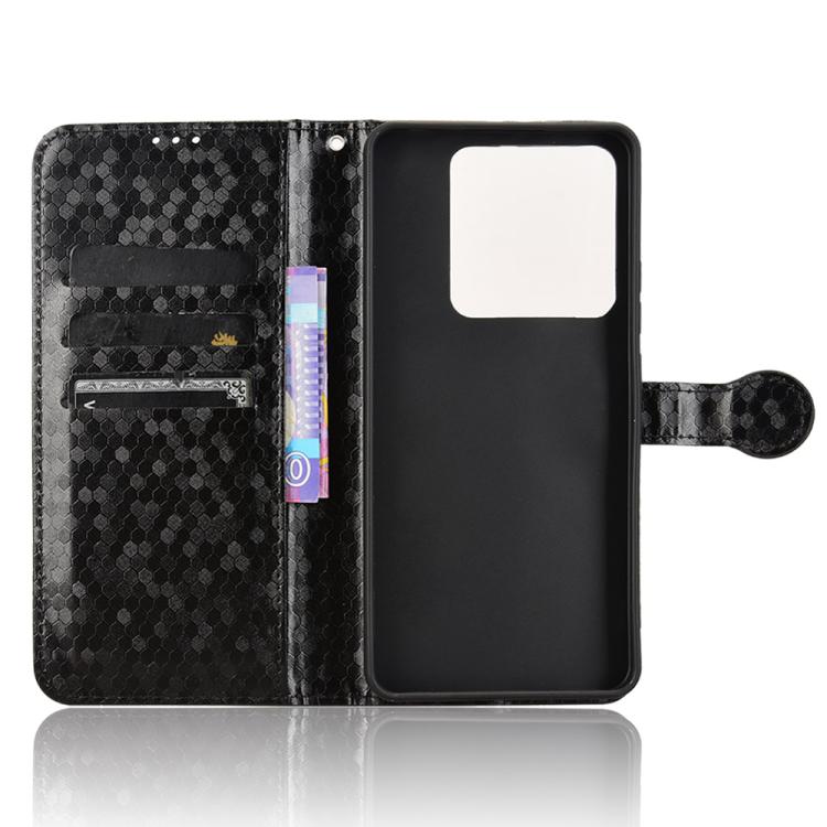 For Xiaomi Poco M7 Pro 5G / Redmi Note 14 5G Honeycomb Dot Texture Leather Phone Case