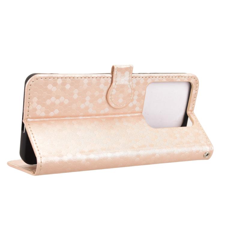 For Xiaomi Poco M7 Pro 5G / Redmi Note 14 5G Honeycomb Dot Texture Leather Phone Case