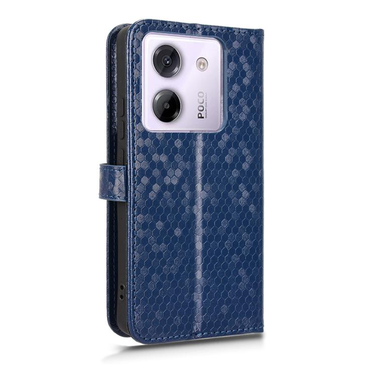 For Xiaomi Poco M7 Pro 5G / Redmi Note 14 5G Honeycomb Dot Texture Leather Phone Case