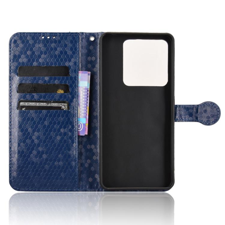 For Xiaomi Poco M7 Pro 5G / Redmi Note 14 5G Honeycomb Dot Texture Leather Phone Case