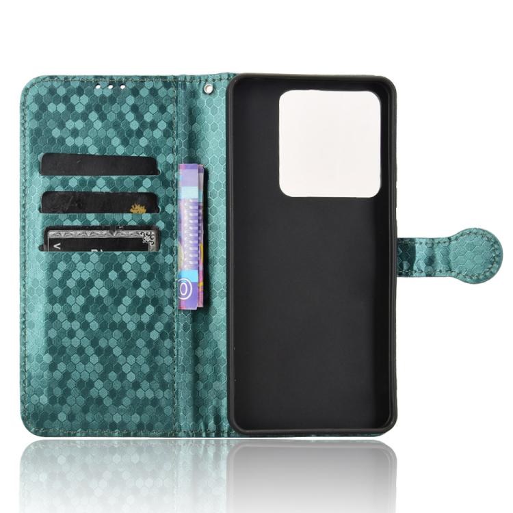 For Xiaomi Poco M7 Pro 5G / Redmi Note 14 5G Honeycomb Dot Texture Leather Phone Case
