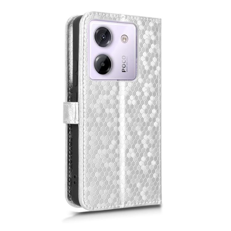 For Xiaomi Poco M7 Pro 5G / Redmi Note 14 5G Honeycomb Dot Texture Leather Phone Case