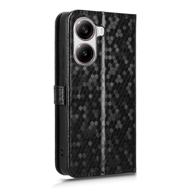 For Xiaomi Poco X7 Pro 5G / Redmi Turbo 4 5G Honeycomb Dot Texture Leather Phone Case