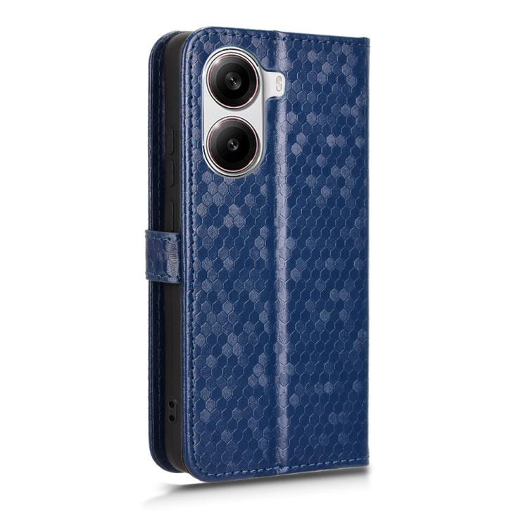 For Xiaomi Poco X7 Pro 5G / Redmi Turbo 4 5G Honeycomb Dot Texture Leather Phone Case