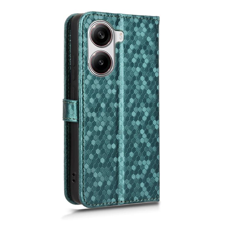 For Xiaomi Poco X7 Pro 5G / Redmi Turbo 4 5G Honeycomb Dot Texture Leather Phone Case