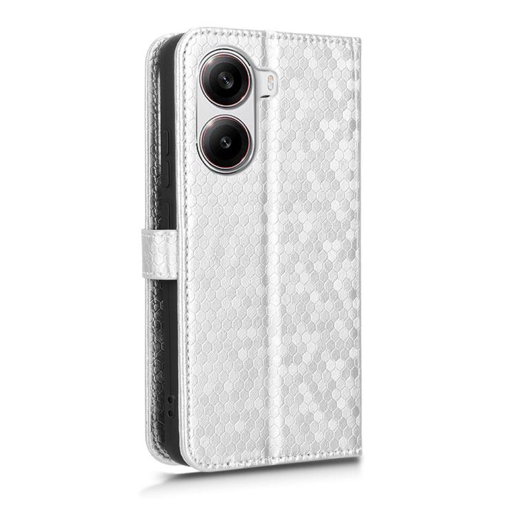 For Xiaomi Poco X7 Pro 5G / Redmi Turbo 4 5G Honeycomb Dot Texture Leather Phone Case
