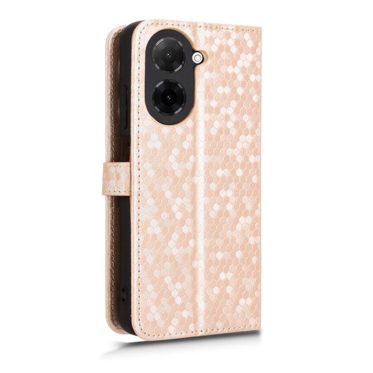 For Redmi A5 4G 171.7mm / Xiaomi Poco C71 Honeycomb Dot Texture Leather Phone Case