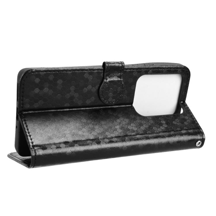 For Redmi Note 14S Honeycomb Dot Texture Leather Phone Case