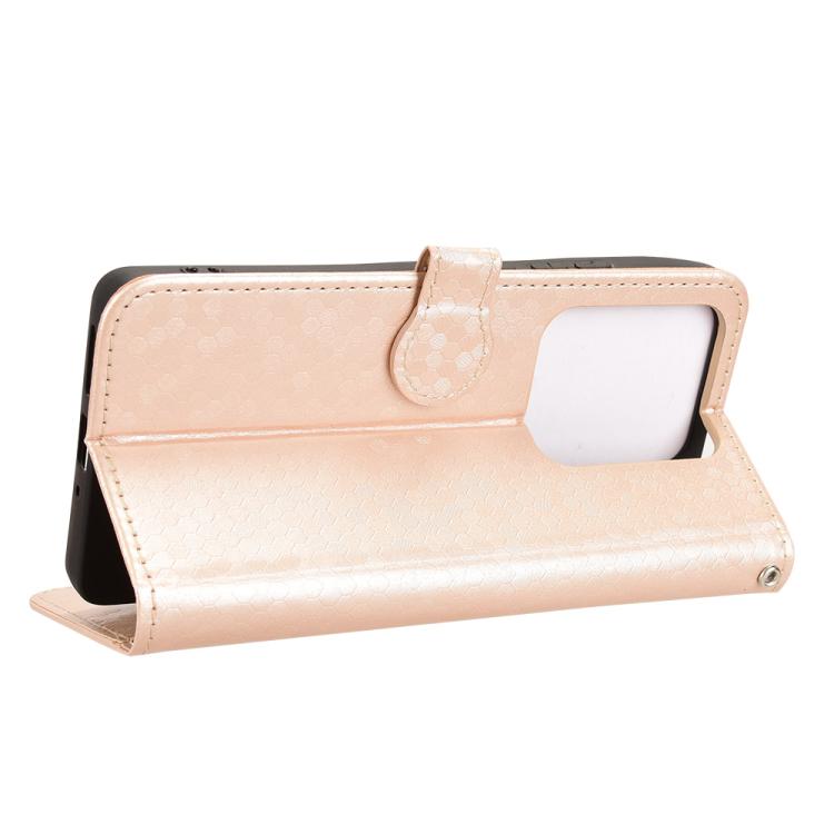 For Redmi Note 14S Honeycomb Dot Texture Leather Phone Case