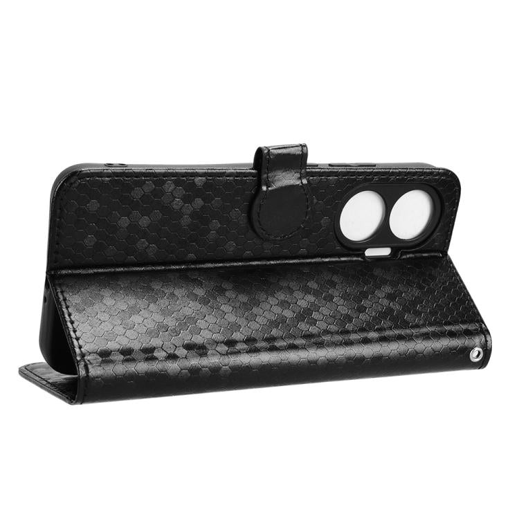 For Redmi Turbo 4 Pro 5G Honeycomb Dot Texture Leather Phone Case