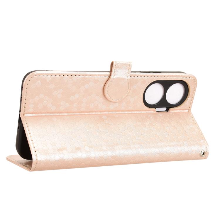 For Redmi Turbo 4 Pro 5G Honeycomb Dot Texture Leather Phone Case