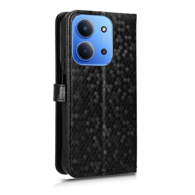 For Redmi 15C 5G / 4G Global 171mm / Poco C85 4G Honeycomb Dot Texture Leather Phone Case
