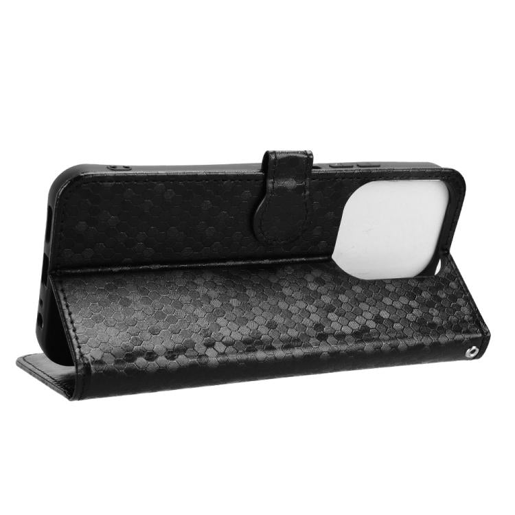 For Redmi 15C 5G / 4G EU 173mm / Poco C85 5G Honeycomb Dot Texture Leather Phone Case