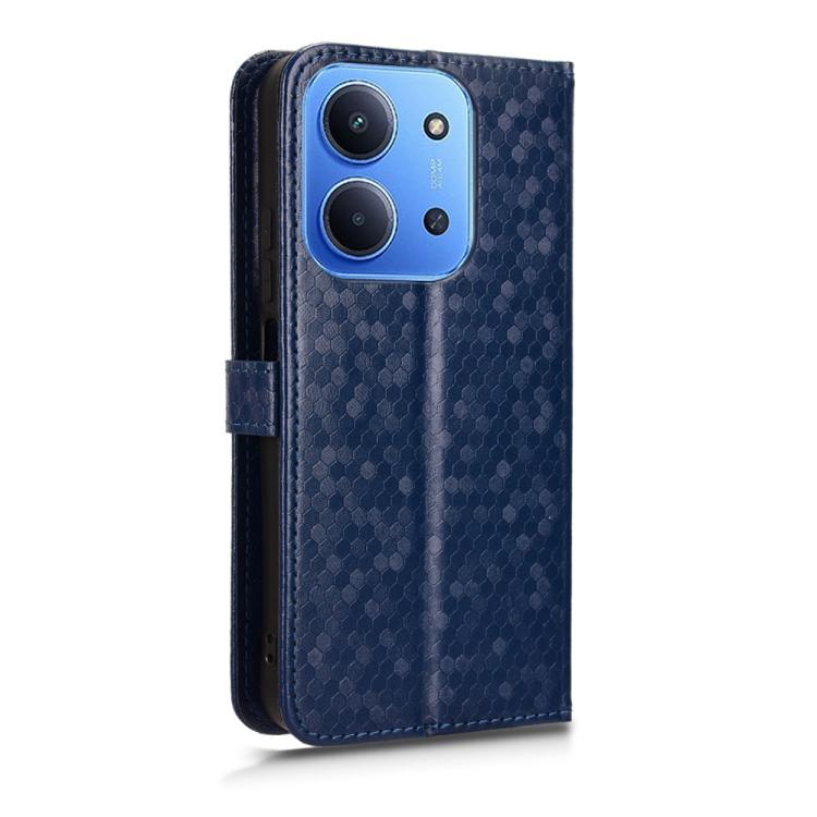 For Redmi 15C 5G / 4G EU 173mm / Poco C85 5G Honeycomb Dot Texture Leather Phone Case