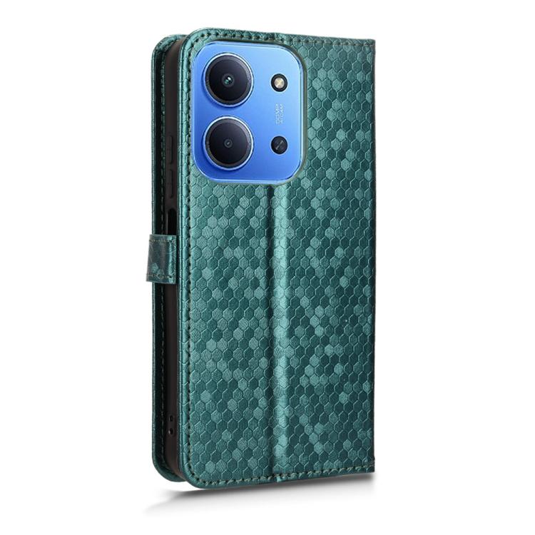 For Redmi 15C 5G / 4G EU 173mm / Poco C85 5G Honeycomb Dot Texture Leather Phone Case