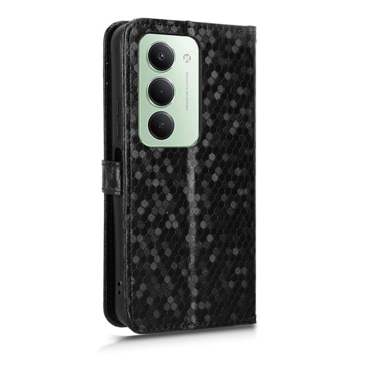 For Redmi 15 5G / 4G EU 171mm Honeycomb Dot Texture Leather Phone Case