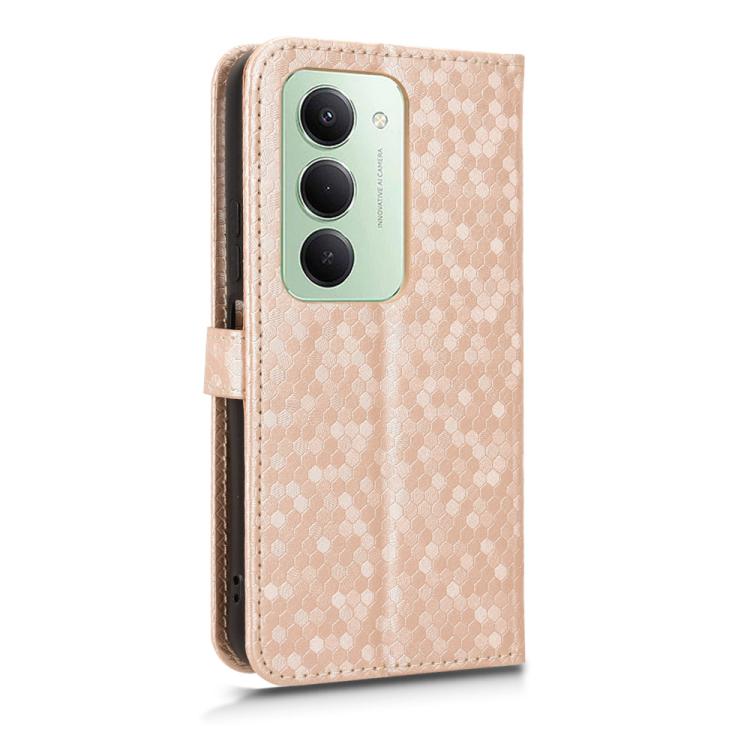 For Redmi 15 5G / 4G EU 171mm Honeycomb Dot Texture Leather Phone Case