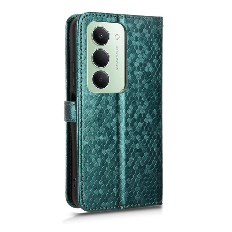 For Redmi 15 5G / 4G EU 171mm Honeycomb Dot Texture Leather Phone Case