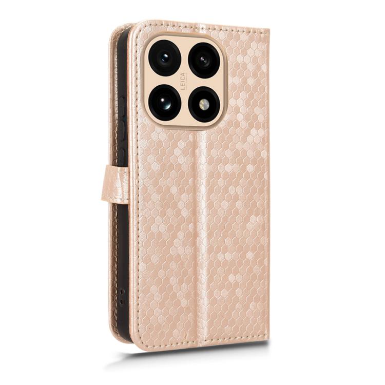 For Xiaomi 15T 5G Honeycomb Dot Texture Leather Phone Case