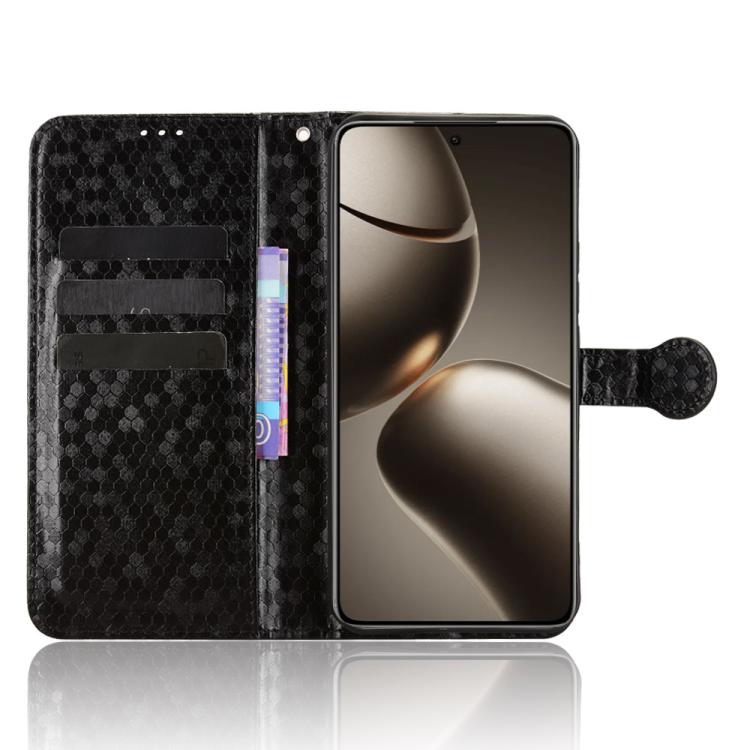 For Xiaomi 15T Pro 5G Honeycomb Dot Texture Leather Phone Case