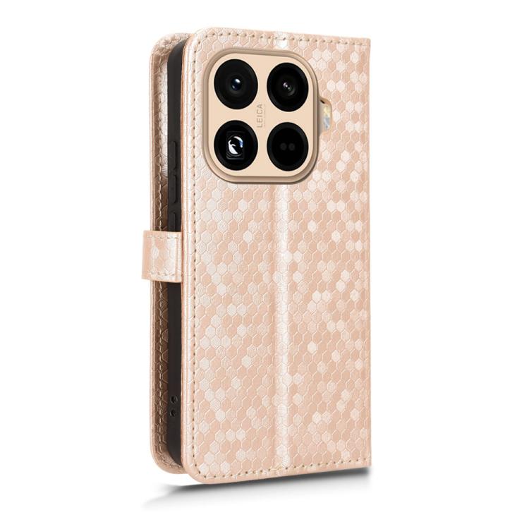 For Xiaomi 15T Pro 5G Honeycomb Dot Texture Leather Phone Case
