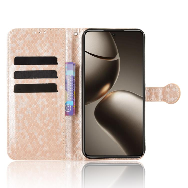 For Xiaomi 15T Pro 5G Honeycomb Dot Texture Leather Phone Case