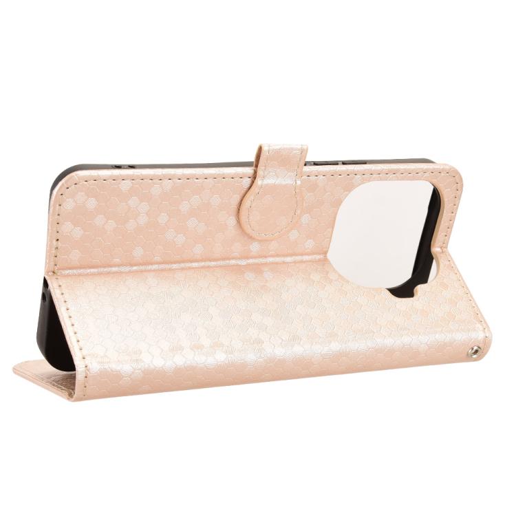 For Xiaomi 15T Pro 5G Honeycomb Dot Texture Leather Phone Case