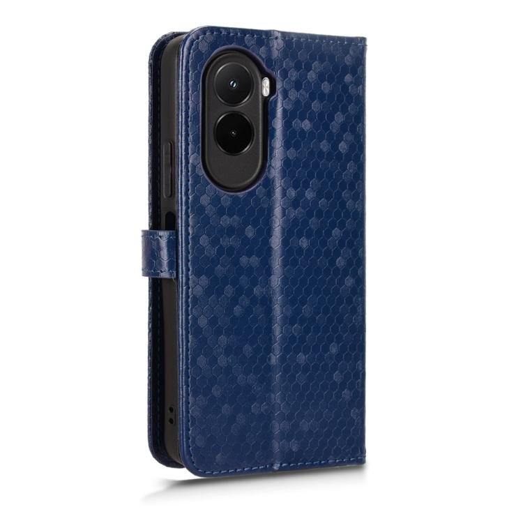 For Xiaomi Poco M7 4G 169mm Honeycomb Dot Texture Leather Phone Case