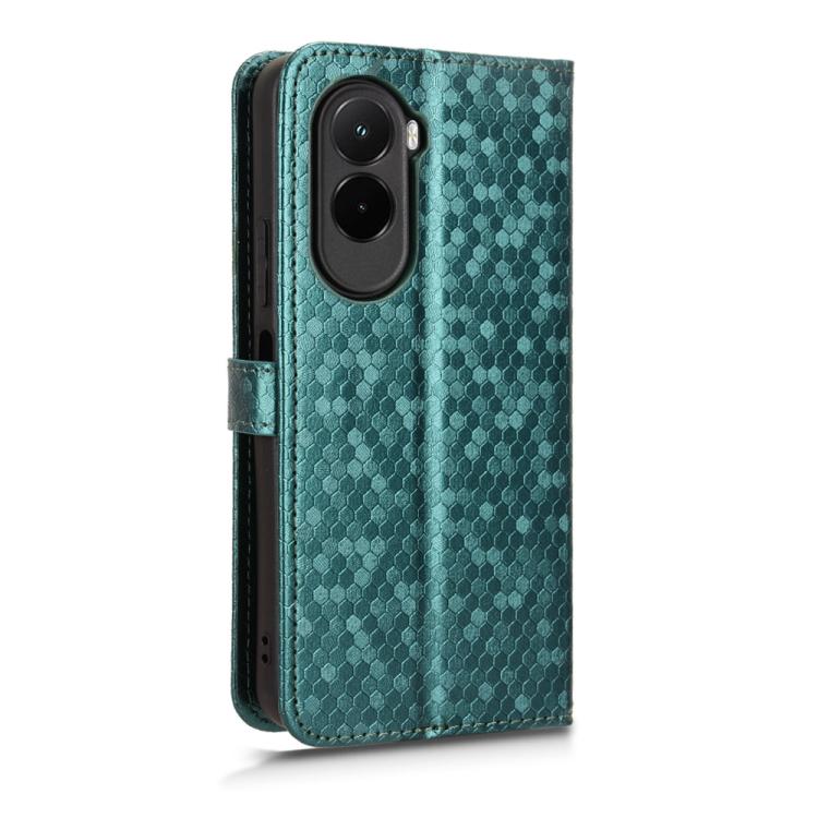 For Xiaomi Poco M7 4G 169mm Honeycomb Dot Texture Leather Phone Case