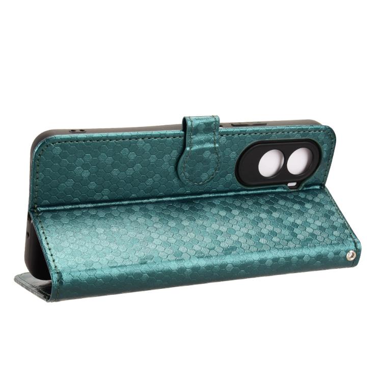 For Xiaomi Poco M7 4G 169mm Honeycomb Dot Texture Leather Phone Case