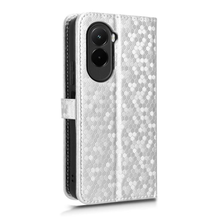 For Xiaomi Poco M7 4G 169mm Honeycomb Dot Texture Leather Phone Case