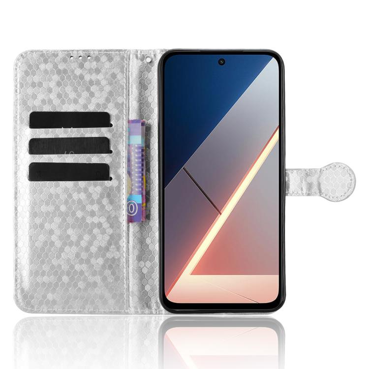 For Xiaomi Poco M7 4G 169mm Honeycomb Dot Texture Leather Phone Case