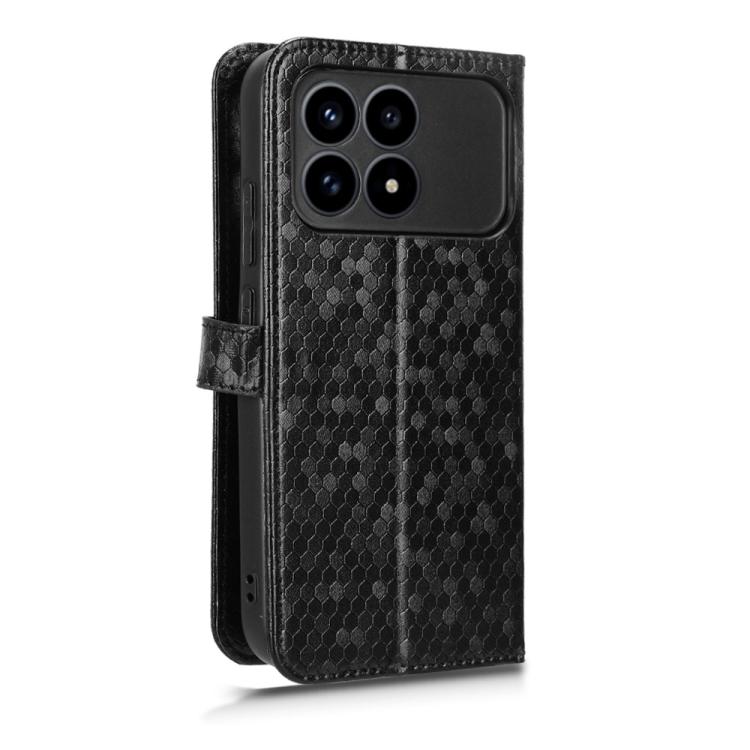 For Redmi K90 5G / Poco F8 Pro Honeycomb Dot Texture Leather Phone Case