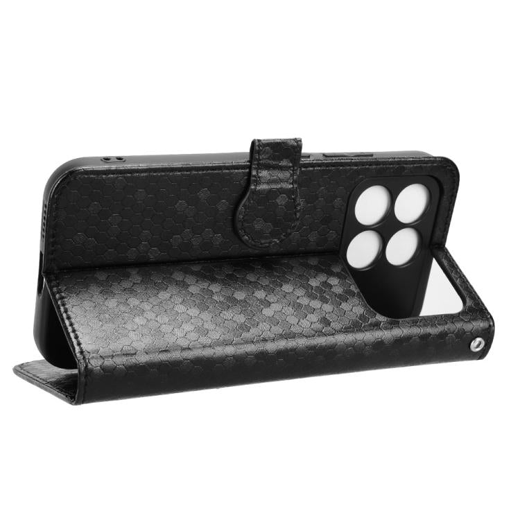 For Redmi K90 5G / Poco F8 Pro Honeycomb Dot Texture Leather Phone Case