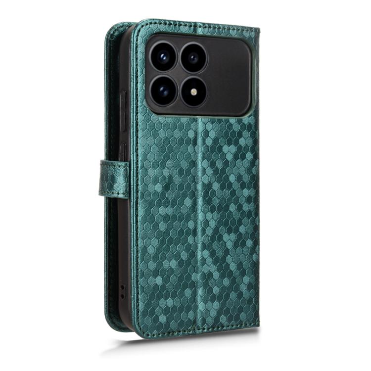 For Redmi K90 5G / Poco F8 Pro Honeycomb Dot Texture Leather Phone Case