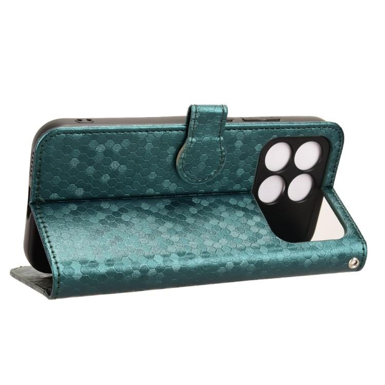 For Redmi K90 5G / Poco F8 Pro Honeycomb Dot Texture Leather Phone Case