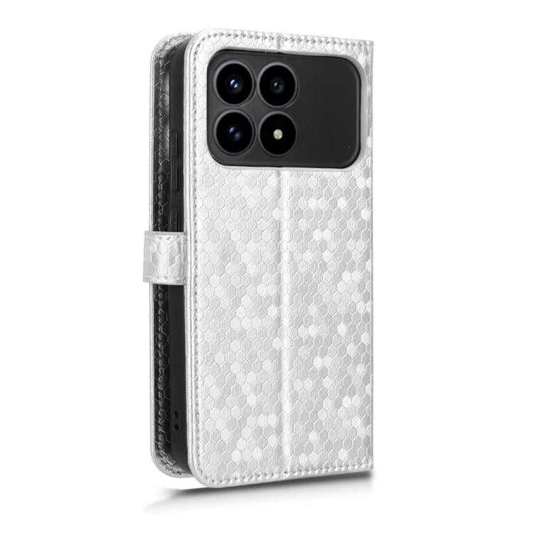 For Redmi K90 5G / Poco F8 Pro Honeycomb Dot Texture Leather Phone Case